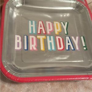 Colorful Happy Birthday Party Plates